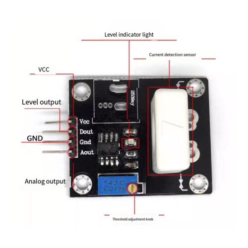WCS1700 3-5V Hall Current Sensor Adjustable DC100A 70A 35A Short over-Current Detector Protection Module 1