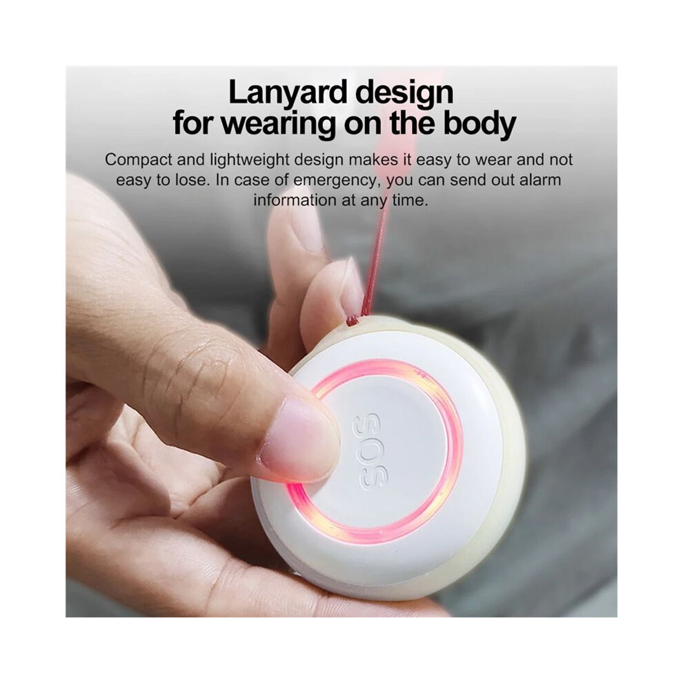 Jojomino Wifi Sos Alarm Button Battery Rechargeable Elderly Emergency Panic Button Old Personal Self-Defense