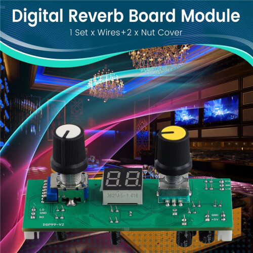 DSP Digital Reverb Module Singing Reverb Board Module KTV Mixing Console Effects Anti-Whistle Modification Module 2