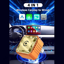 4in1 Wireless CarPlay Dongle Wireless Airplay/Mirror Link/Android Auto/Carplay AI Box Car Intelligent Systems A