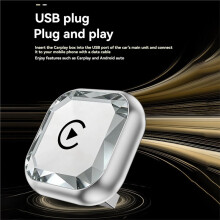 Wireless Carplay Android AUTO 2in1 AI Box WiFi & BT5.0+Voice USB Adapter Wired CarPlay to Wireless Carplay A