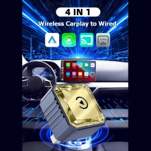 4in1 Wireless CarPlay USB Dongle Wireless Airplay/Mirror Link/Android Auto/Carplay AI Box Car Intelligent System A
