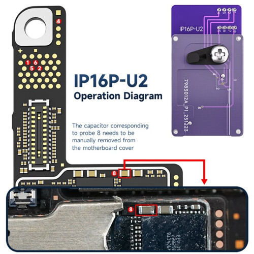U2 No-Disassembly Read/Write Charging IC EEProm Programmer for  15-16 Series Phone Repair Tools Set 2