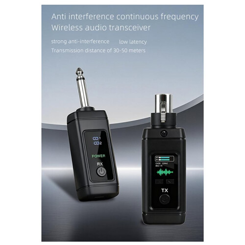 Wireless Microphone Transmitter Receiver System UHF XLR Adapter for Dynamic Microphone Guitar Audio Mixer PA System B 2