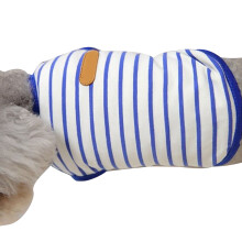 Gestreiftes Hund-T-Shirt Blau XL - weiche Polyester-Weste