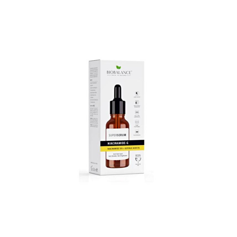 Bio Balance Super Serum Niacinamide-G 30ml  Brightening & Anti-Acne Facial Serum for Dark Spots & Uneven Skin Tone