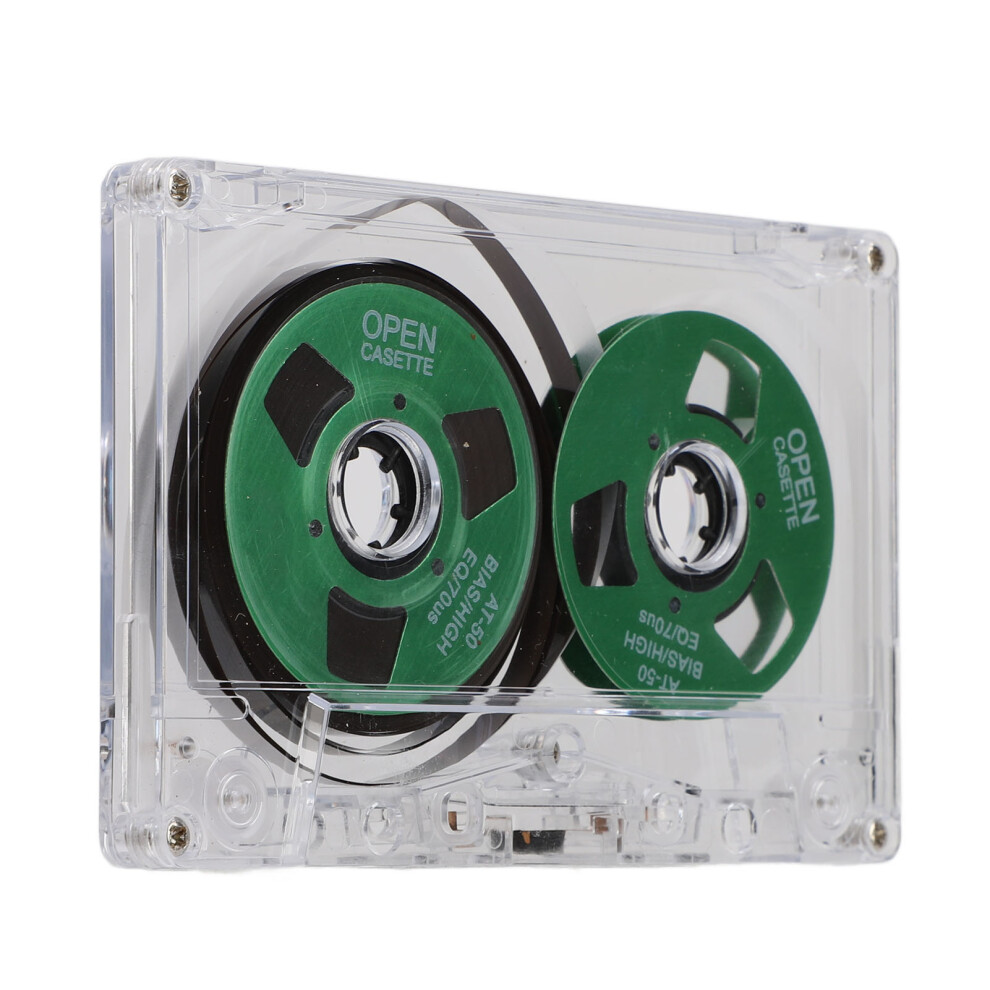 50 Min Reel To Reel Blank Cassette Tape, Double Sided Metal Sound Green 9461385375632