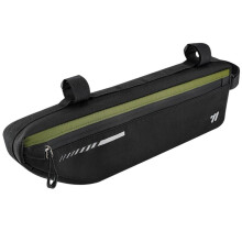 WEST BIKING Bike Bag 2.6L Large Capacity Front Frame Top Tube Under Bag Waterproof Wear-Resistant Bicycle Bag Black & Green