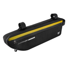 WEST BIKING Bike Bag 2.6L Large Capacity Front Frame Top Tube Under Bag Waterproof Wear-Resistant Bicycle Bag Black & Yellow