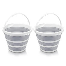 Foldable Buckets - 10L Capacity for Camping, Car Washing, Gardening, Multi-Purpose Use 2-Pack