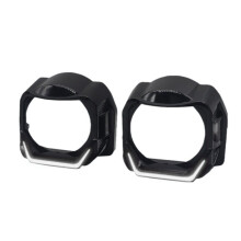 1 Pair LED Halo Rings Shroud for 3 Inch Round Projector Lens with DRL Light Angel Eye White