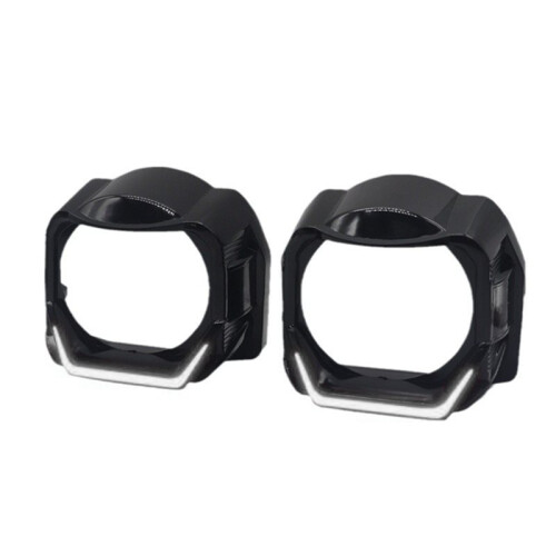 1 Par de Anéis de LED Halo para Lentes de Projetor Redondas de 3 Polegadas com Luz DRL Angel Eye Brancas