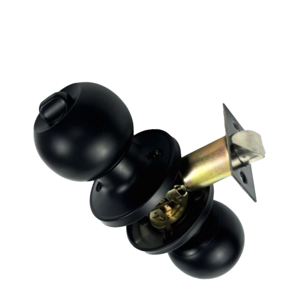 Bathroom Lock With Round Handle Fits 30Â50Mm Doors Supplied With 3 Keys 9391385379319