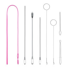 Ensemble D'Outils D'Enfilage de Cordon de Serrage, Crochets Retourneurs de Boucle de Couture en Acier Inoxydable avec Loquet, Enfileur de Cordon