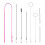 Drawstring Threader Tool Set, Stainless Steel Sewing Loop Turner Hooks with , Flexible Drawstring Threader 1