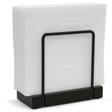 Servilletero para Mesa, Dispensador de Servilletas de Pie de Hierro de Bambú para Cocina, Comedor, Granja, Cóctel, Picnic, Bar Rústico