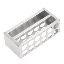 Supporto per provette da laboratorio in acciaio inossidabile 304, portaprovette per studio, 12 fori, diametro 23 mm