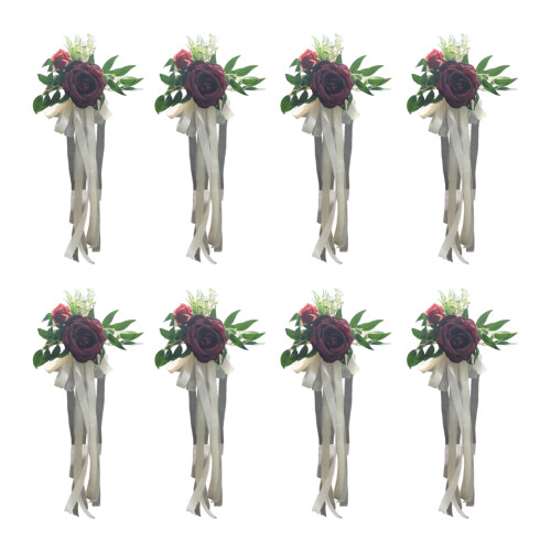 6 Stück Hochzeitszeremonie-Ornamente,-dunkelrot