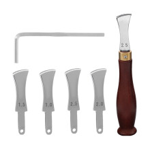 Lederen rand Creaser Tool 1,0-2,5 mm, lederen krimptang voor