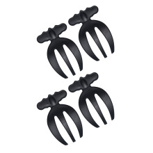 4 stuks Salade Handen Draagbare Mengtang Plastic-Zwart