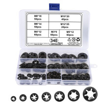 Låsbrickor med invändiga tänder - 340 st sorterat set
