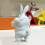 Statue de lapin humoristique, amélioration du bureau, 4