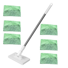 130cm Extended Clip Cloth Mop Quick Floor-Mop and 6 cloths