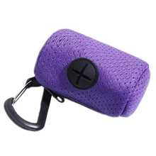 Dog Poop Pickup Bag Holder Pet Waste Bag Dispenser for-Purple