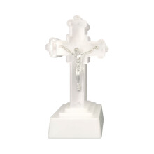 Cross Shaped LED Night Lamp Church Ornament Standing Catholic