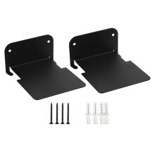 Space Saving Floating Shelf Black Metal For Organized Home