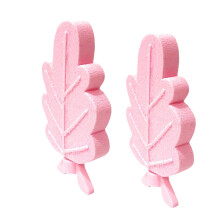 Chewable Bird Perch Toy NonSlip For Parrots-Pink leaves shape
