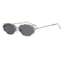 Elegante zonnebril Stijlvol metalen frame Kristal Unisex Draag-1
