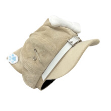 Fashion Cats Ear Beret Hat Soft Cotton Octagonal Hat for-Khaki