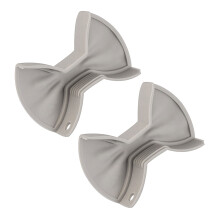 Lot de 2 gants de four polyvalents, protège-doigts en-gris