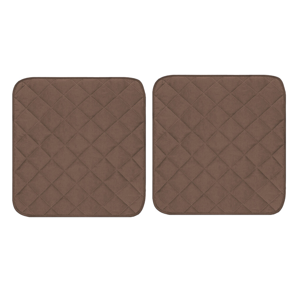 (2PCS) Incontinence Chair Pad Absorbent Washable Chair-brown