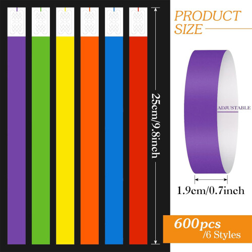 Paper Wristbands Waterproof Handbands for Event Lightweight 2