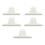 5Pcs Steel Document Clips Metal Hinge Clip-White 75MM 1