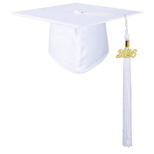 Classical Graduation Mortarboard for 2026-White Adult version