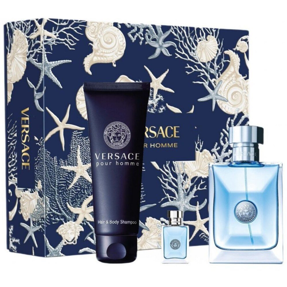 Versace Pour Homme Gift Set 100ml EDT + 150ml Bath and Shower Gel + 5ml EDT - Image 5