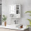 Armario con Espejo Blanco 60 x 18 x 63 cm 2