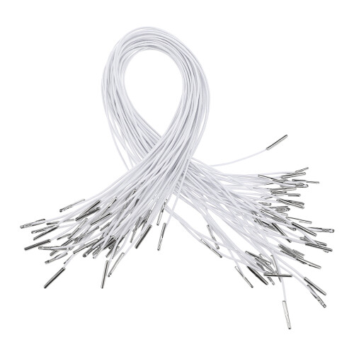 600Pcs White Elastic Hat Chin Strap with Metal Fastener for