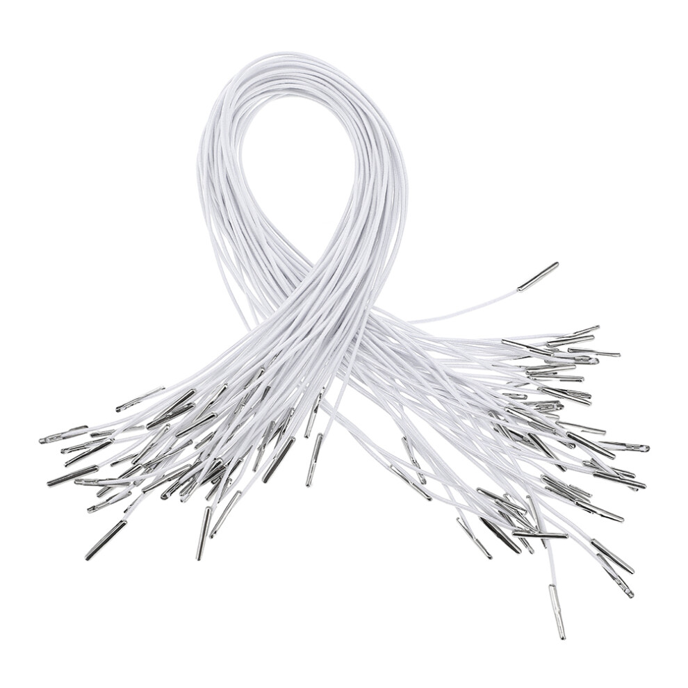 600Pcs White Elastic Hat Chin Strap With Metal Fastener For 3672990478588