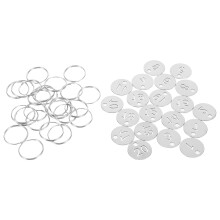 20Pièces Marques Identifiants Métal Acier Inoxydable Rond Résistantes