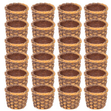 24Pcs Tiny Resin Mini Baskets for Dollhouse and Craft Storage