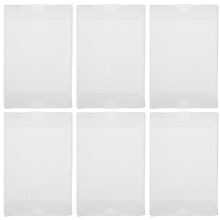6Pcs Transparent Cassette Tape Storage Holders PVC Display Boxes