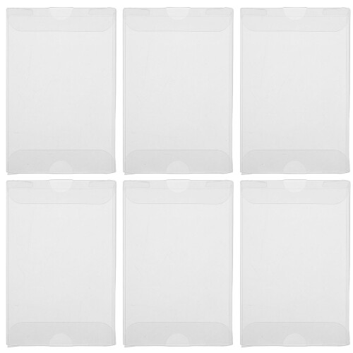 6Pcs Transparent Cassette Tape Storage Holders PVC Display Boxes