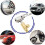 2X Luftpumpendüsenadapter mit Deflation Inflator Ventil Stecker Kopfclip Metall Fast Conversion Car 6