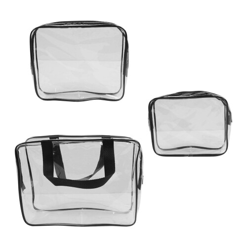Clear PVC Cosmetic Bag – Large, Medium, Small Sizes 1