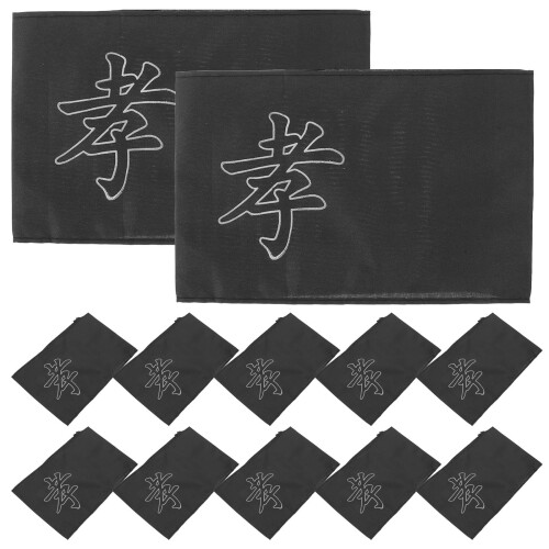 30Pièces Brassards Funéraires Polyester Pour Cérémonie Mémoire