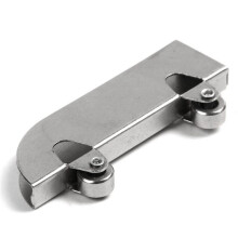 30-Piece Stainless Steel Double Flywheel Mountain Word Slot Sliding Door Track Glass Pulley Hardware Accessories